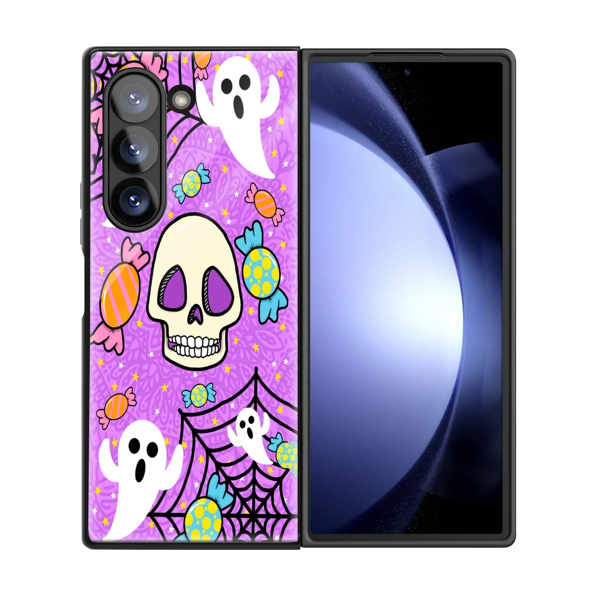 Cute Ghost Samsung Z Fold Glass Case image 1