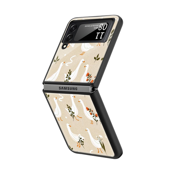 Dainty Ducks Samsung Z Flip Glass Case image 1