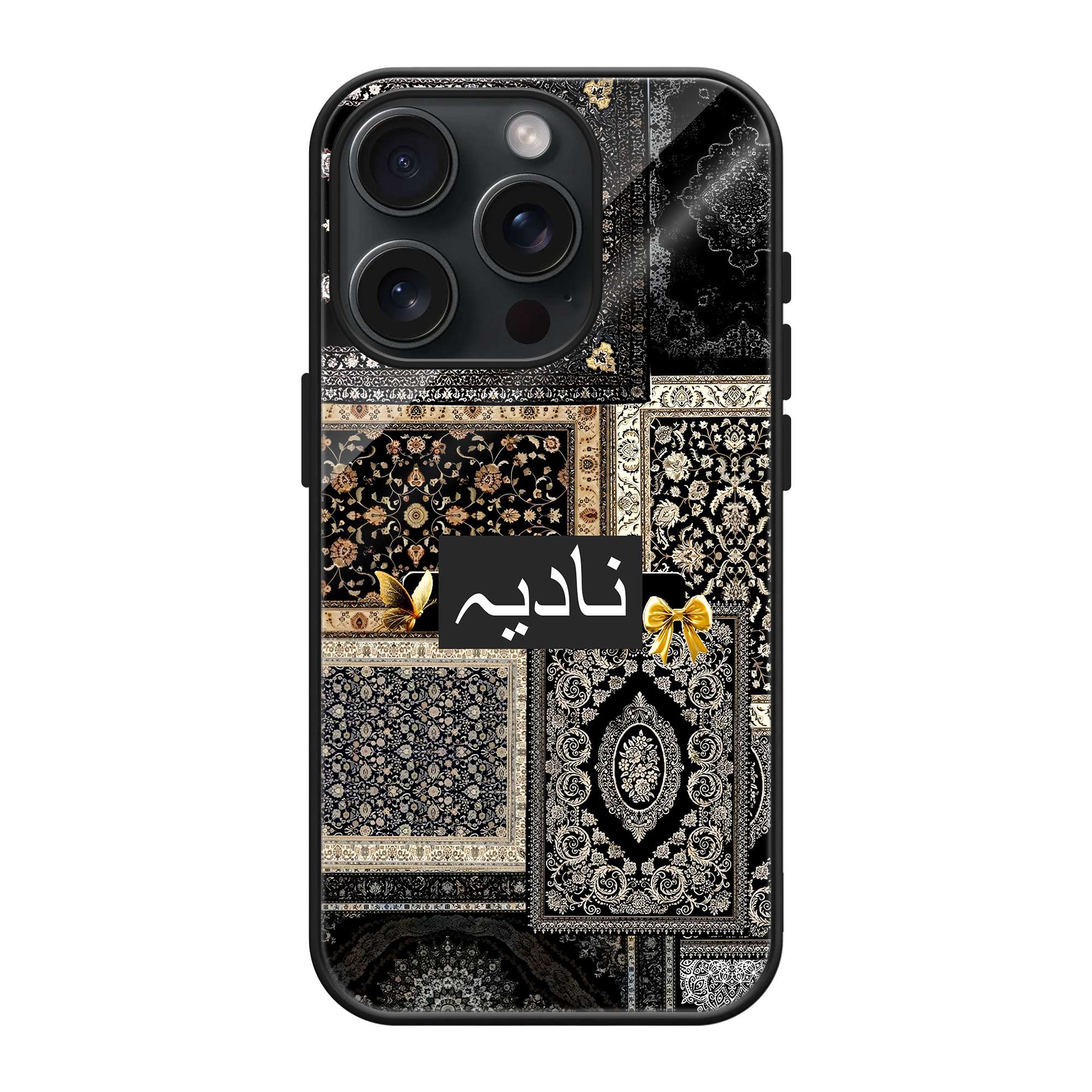 Shah Abbasi Floral Rug Glass Name Case image 0 Main image