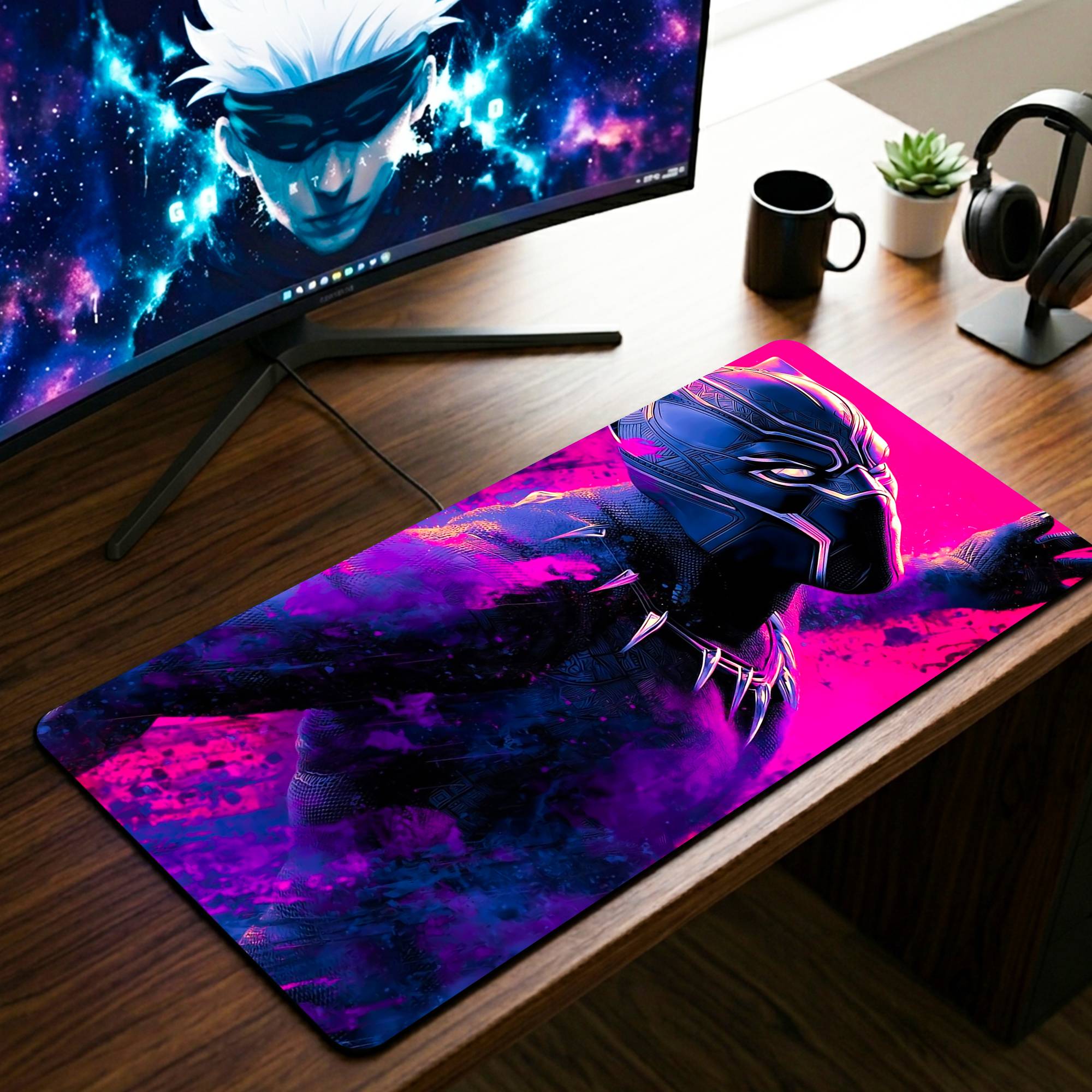Black Panther Desk Mat - 11 x 23 Inch image