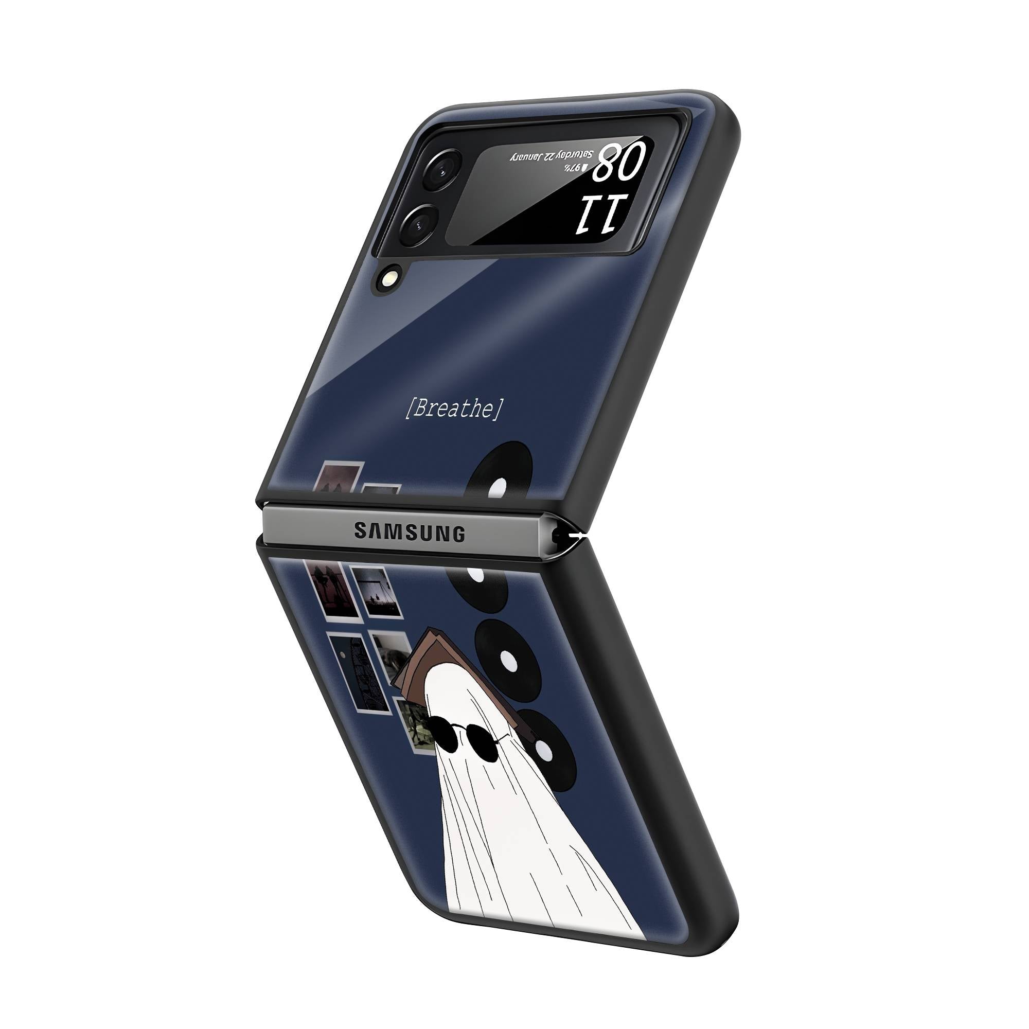 Breathe Samsung Z Flip Glass Case Secondary image
