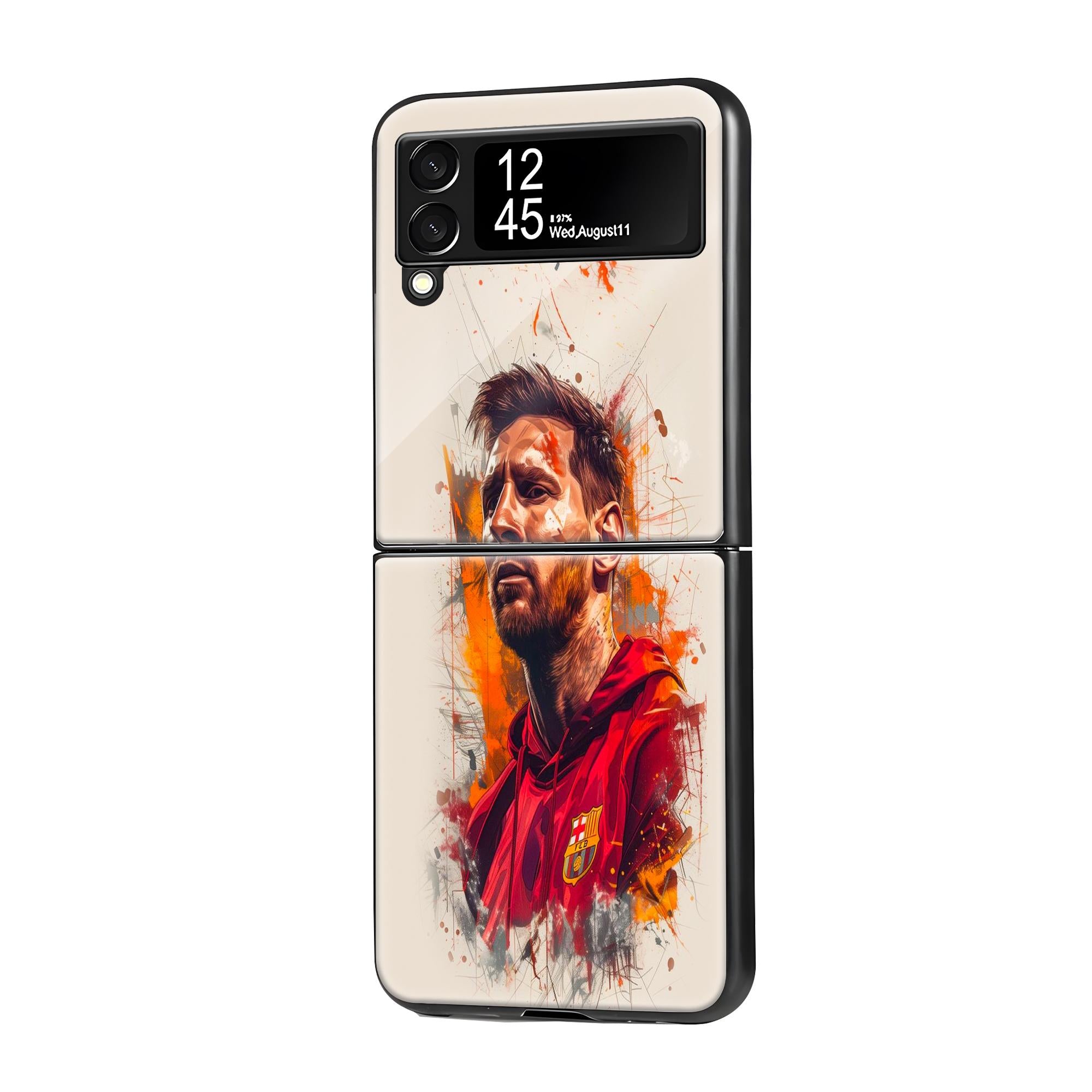 Lionel Messi Samsung Z Flip Glass Case image 0 Main image