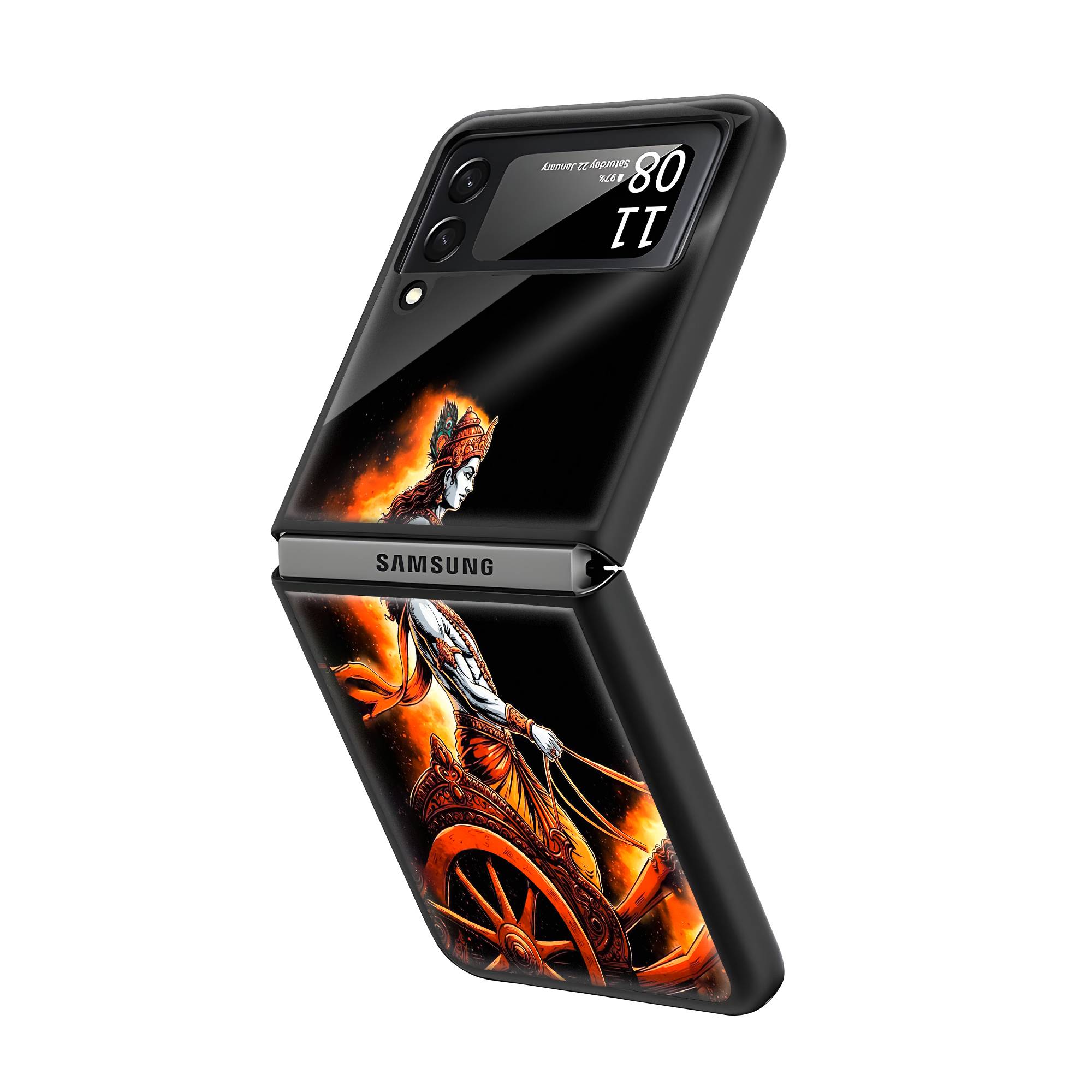 Sarathi Samsung Z Flip Glass Case image 1