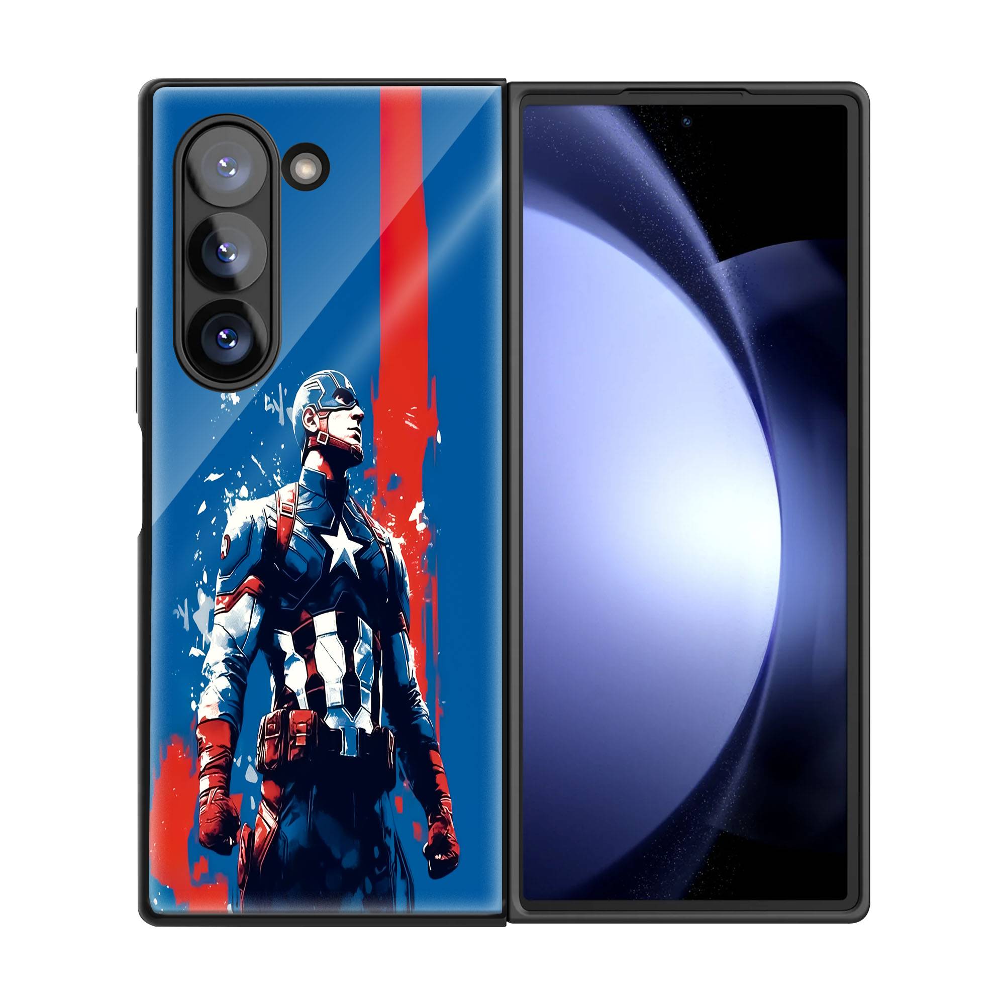 Captain America Samsung Z Fold Glass Case image 2