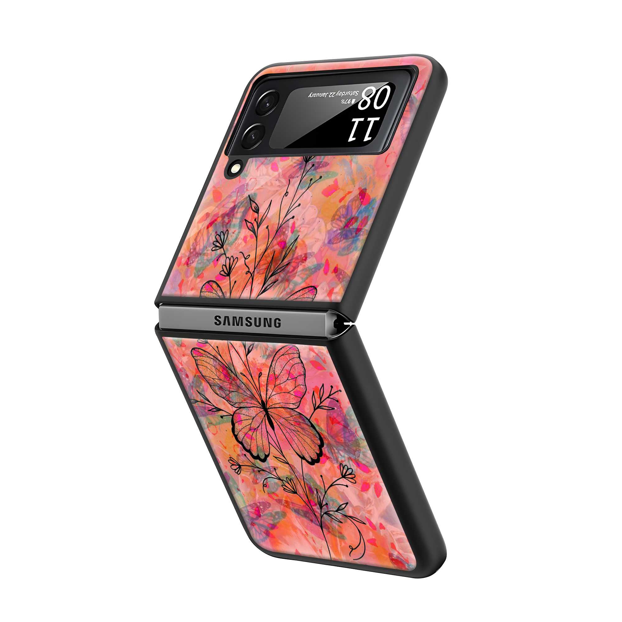 Painted Wings Samsung Z Flip Glass Case Secondary image