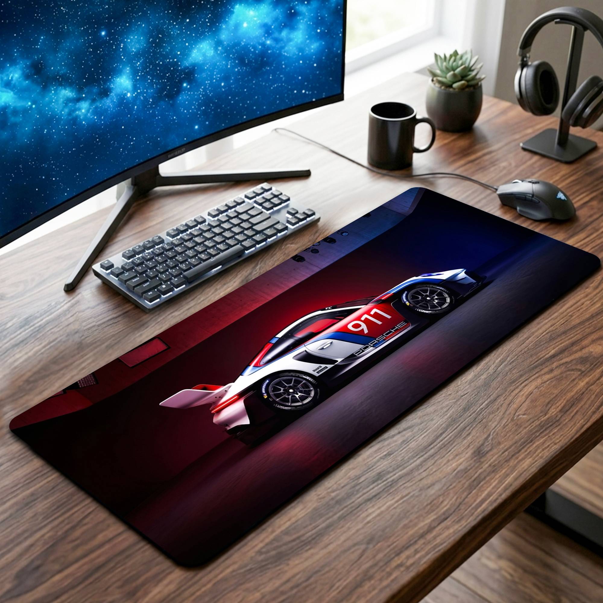 Porsche 911 Desk Mat - 12 x 32 Inch image