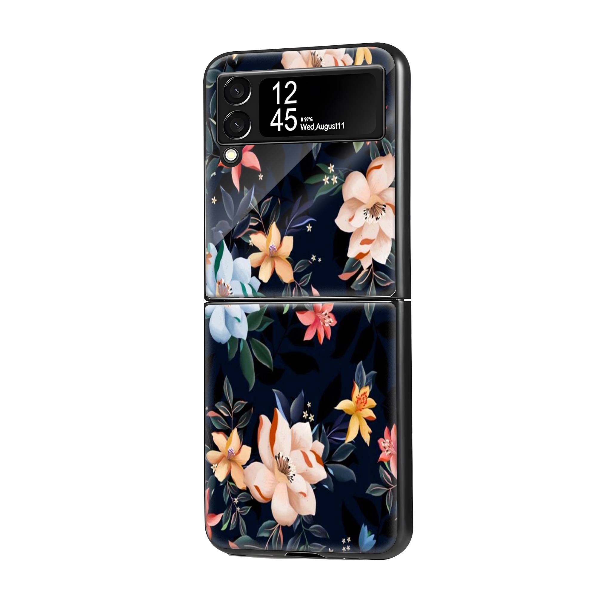 Premium Vector Floral Samsung Z Flip Glass Case image 0 Main image