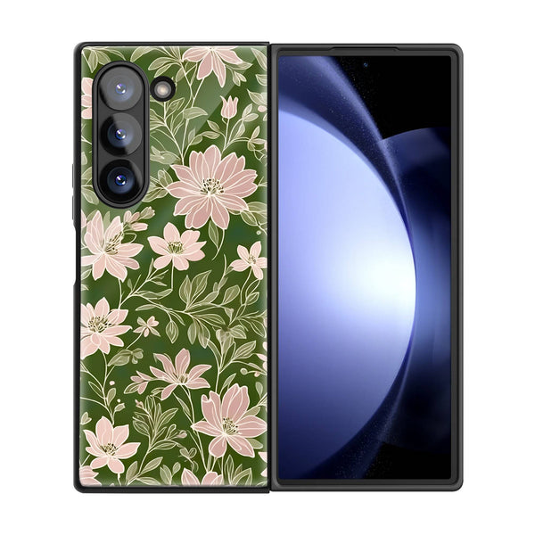 Earthy Blooms Samsung Z Fold Glass Case image 2
