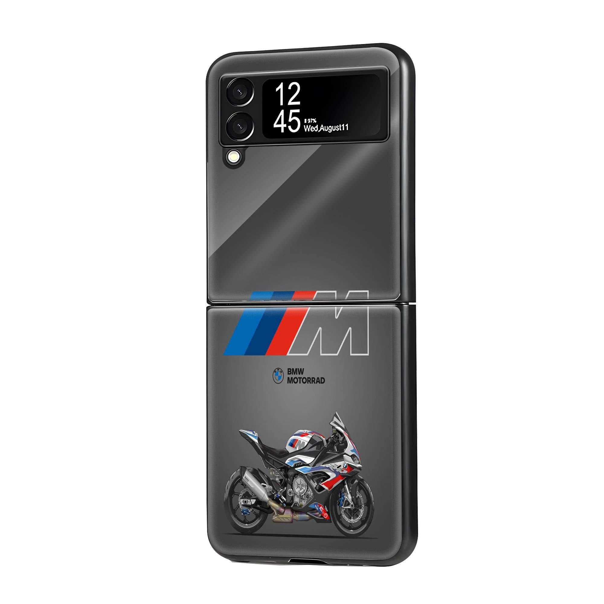 BMW Bike Samsung Z Flip Glass Case image 0 Main image