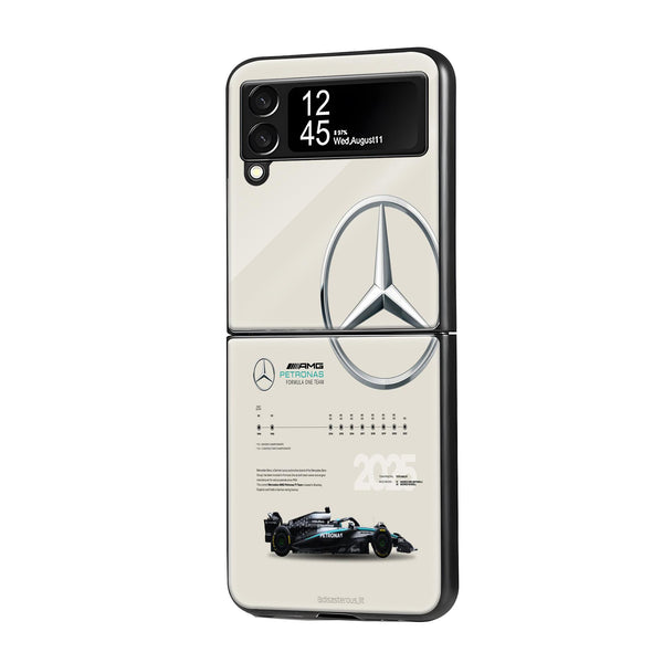 Mercedes F1 Samsung Z Flip Glass Case image 0