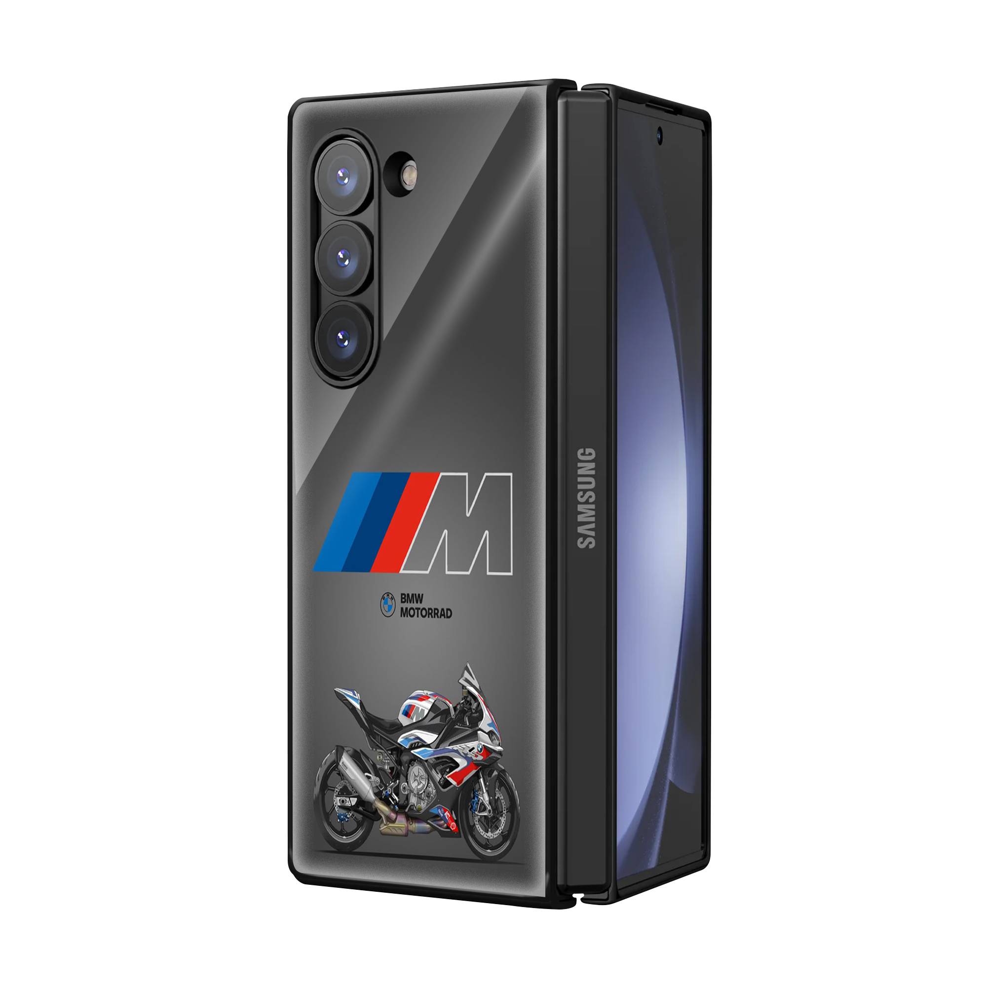 BMW Bike Samsung Z Fold Glass Case image 1