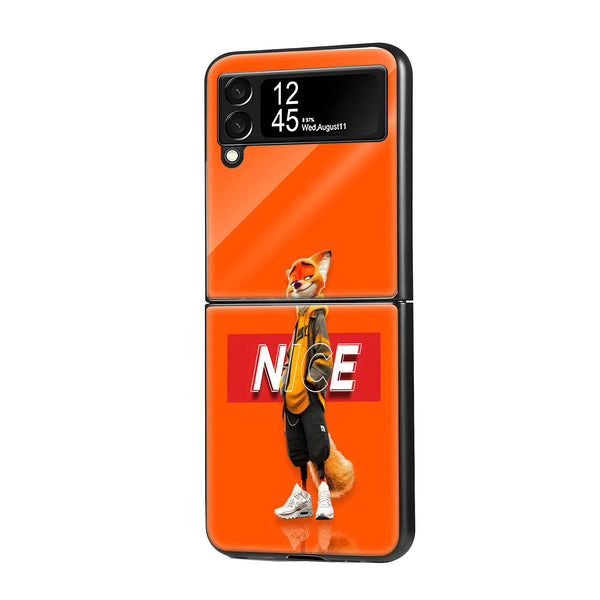Modern Fox Samsung Z Flip Glass Case image 0
