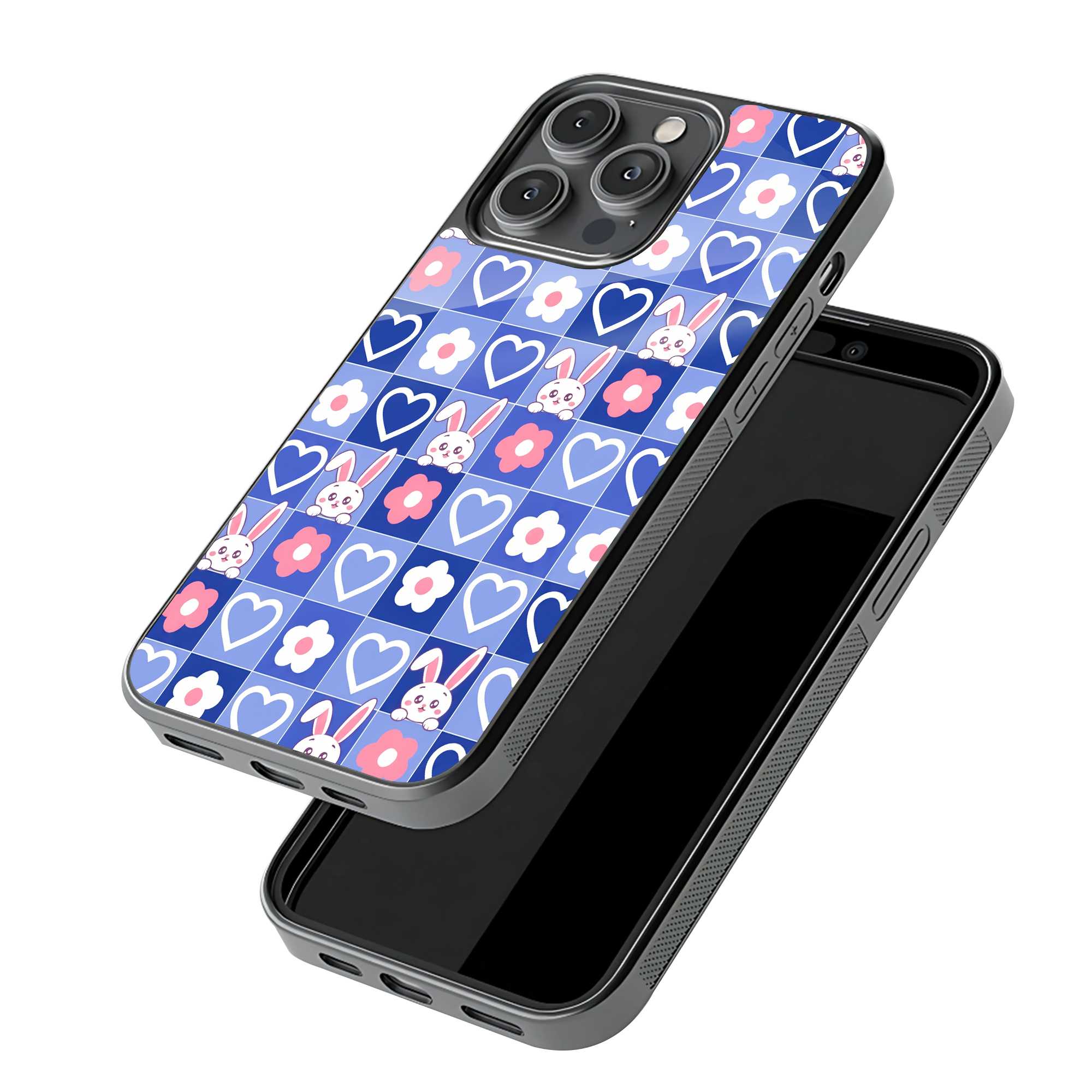 Kawaii Grid Glass Case image 2