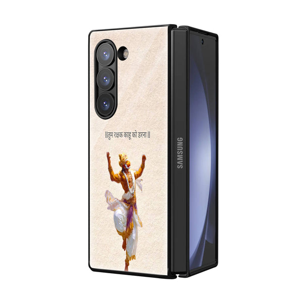 Lord Hanuman Samsung Z Fold Glass Case image 1