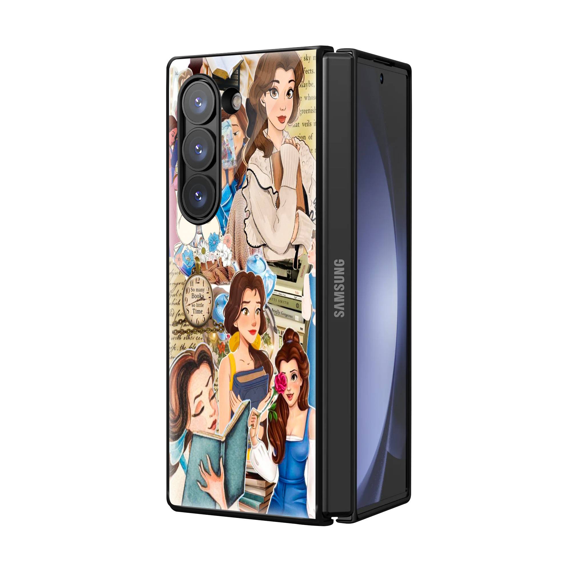 Princess Belle Samsung Z Fold Glass Case Secondary image