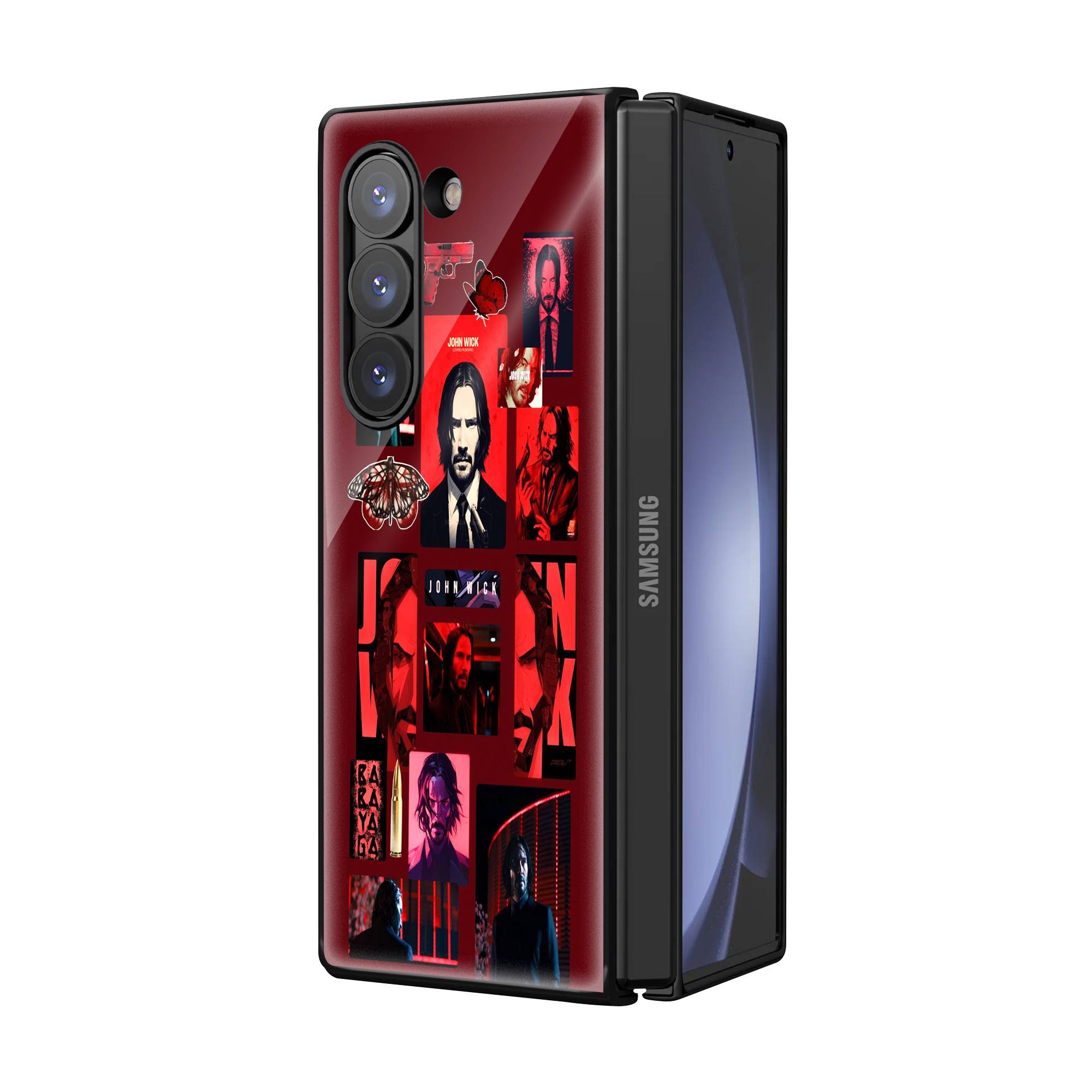 The Red Suit Samsung Z Fold Glass Case image 1