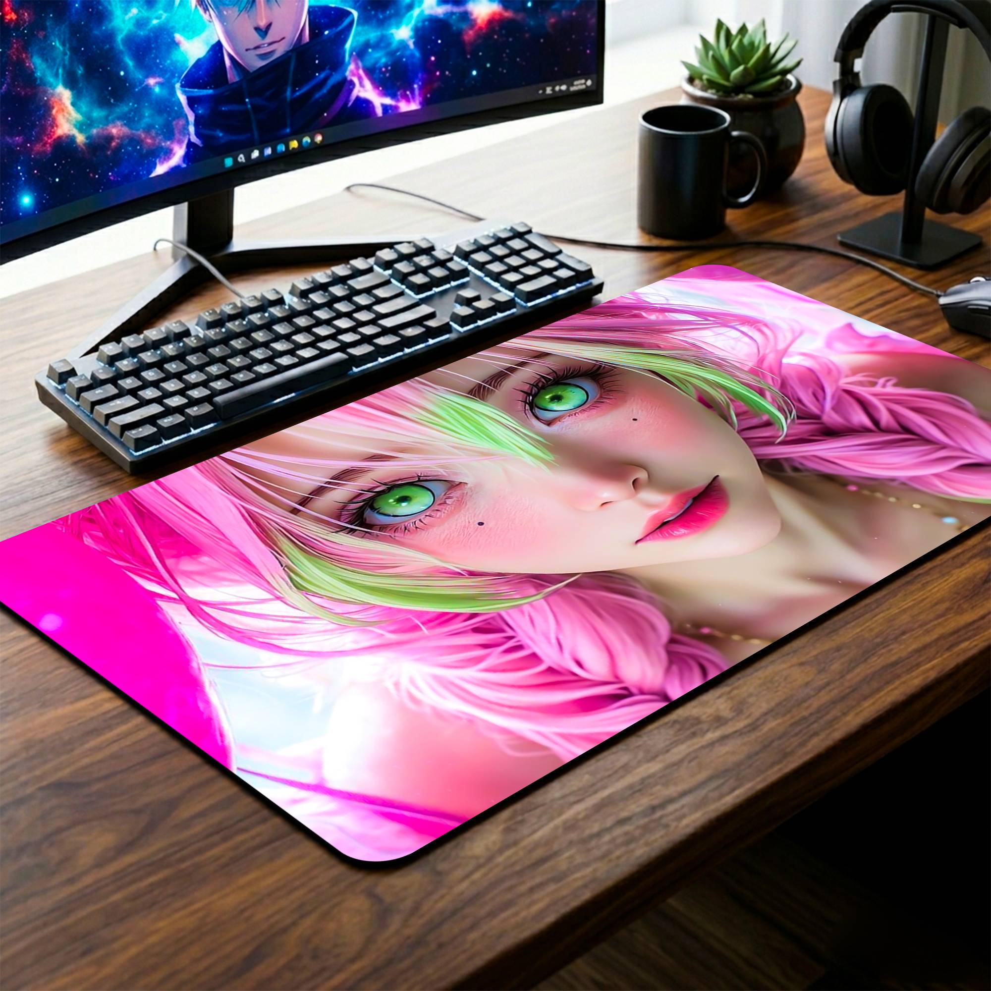 Mitsuri Kanroji Desk Mat - 14 x 23 Inch image