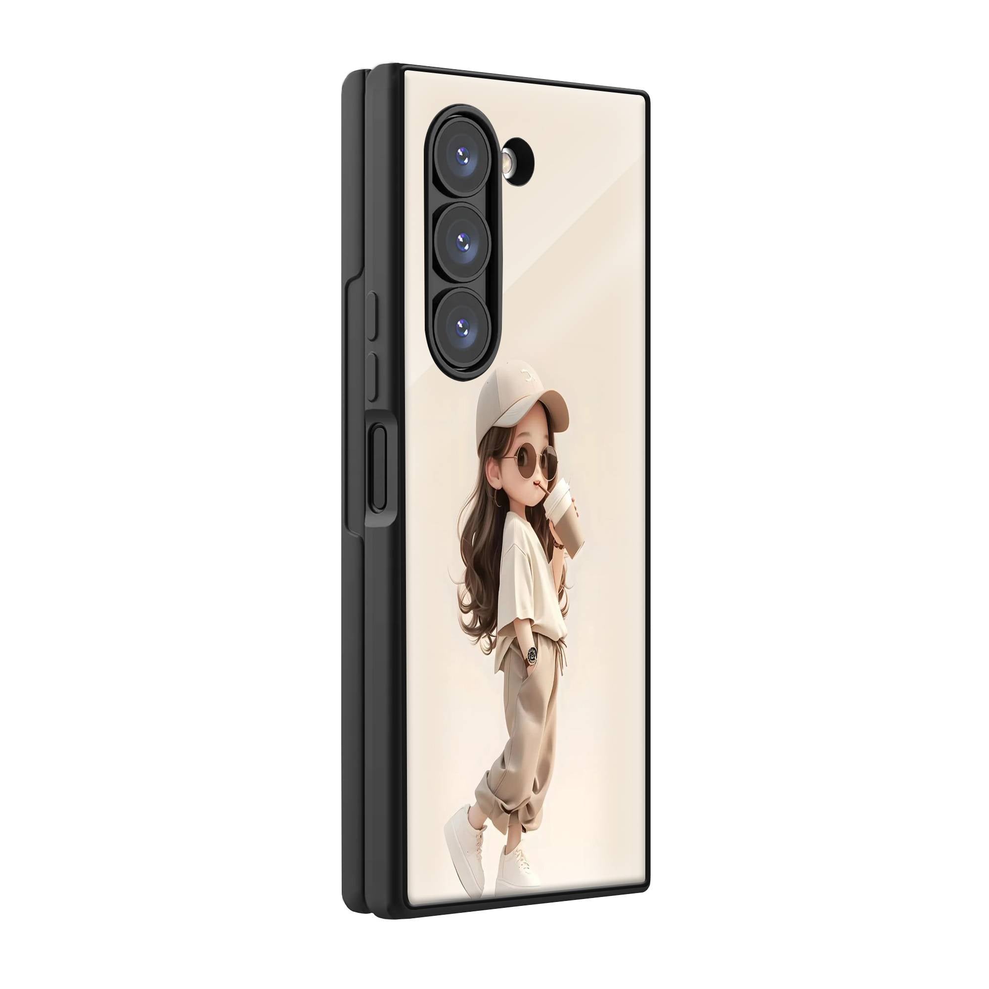 Tik Tok Girl Samsung Z Fold Glass Case image 0