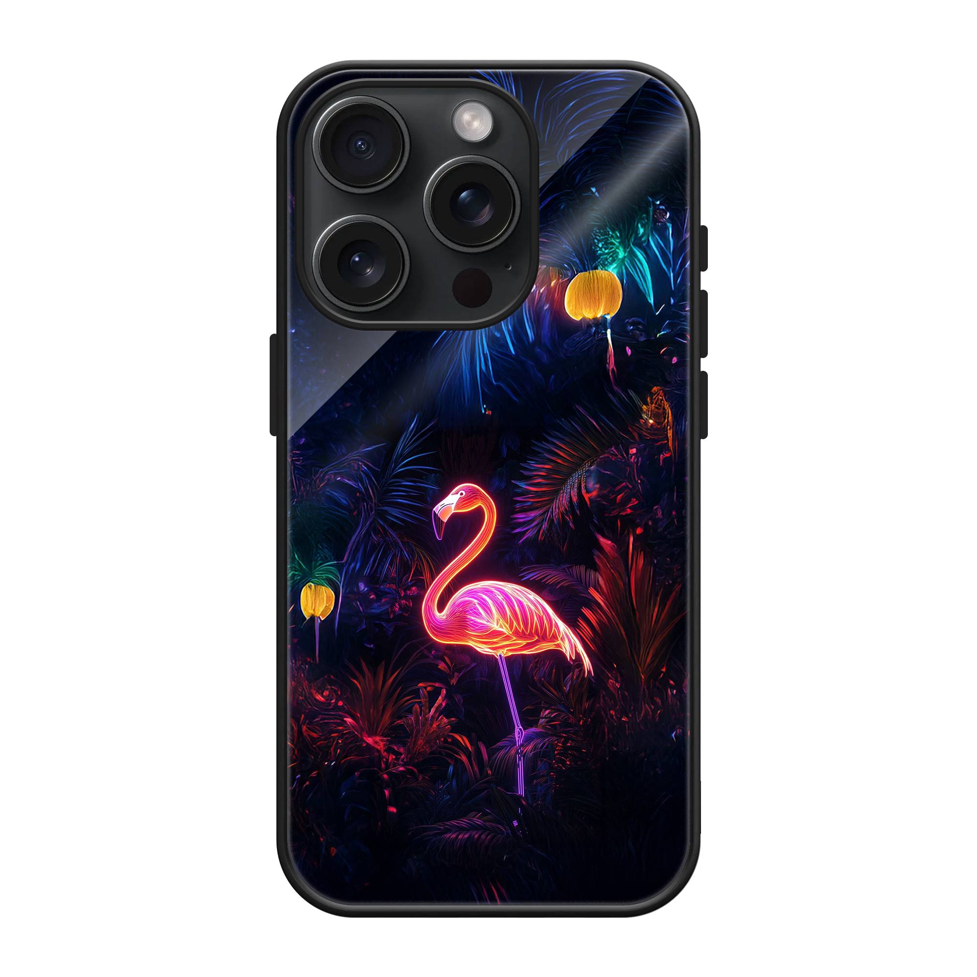 Neon Flamingo Glass Case image 0