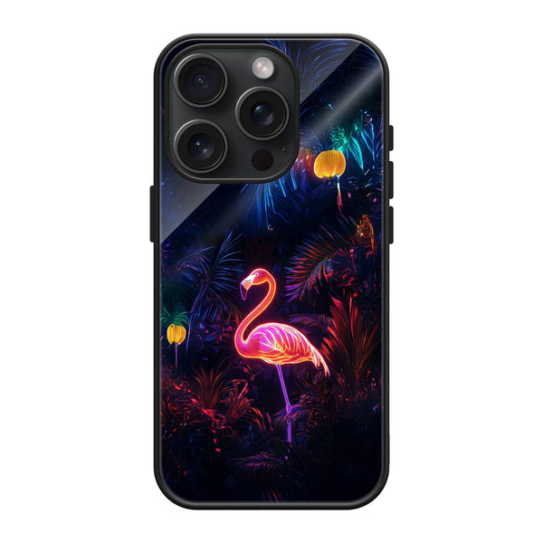 Neon Flamingo Glass Case image 0