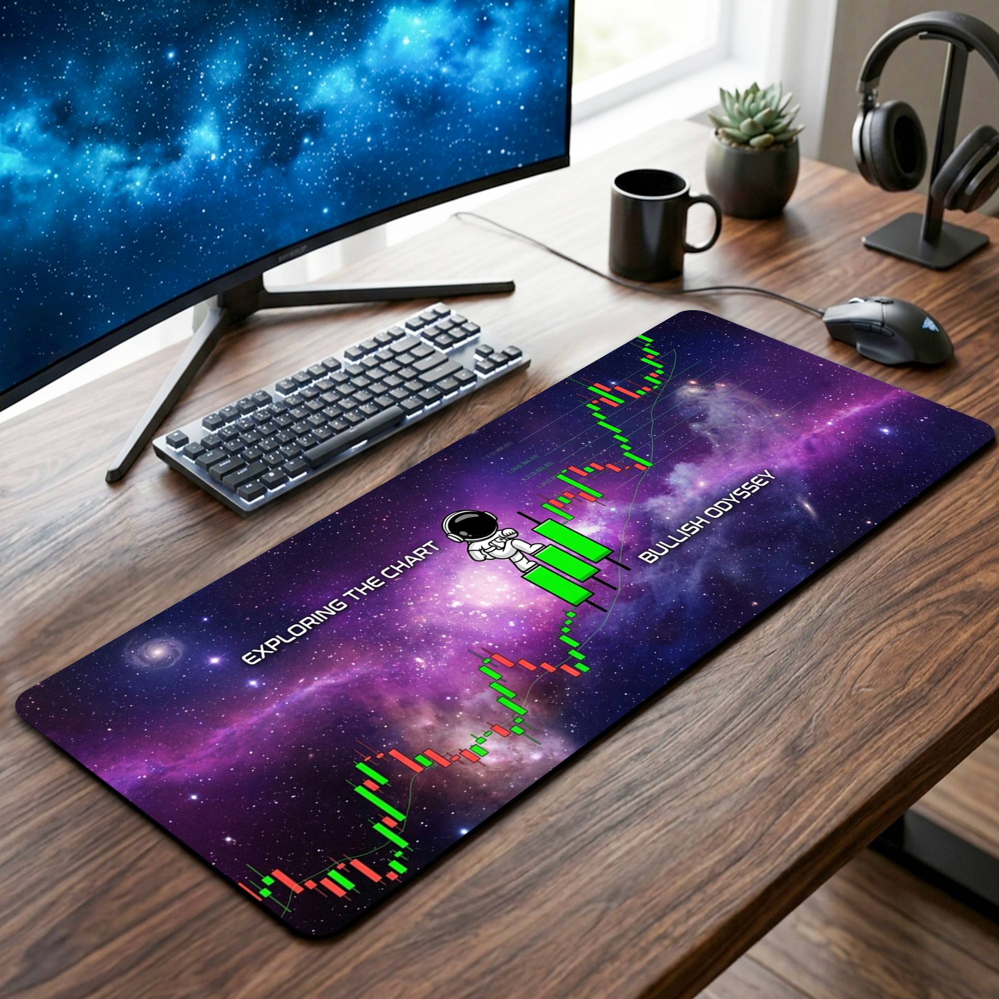 Astronaut Walking Desk Mat - 12 x 32 Inch image