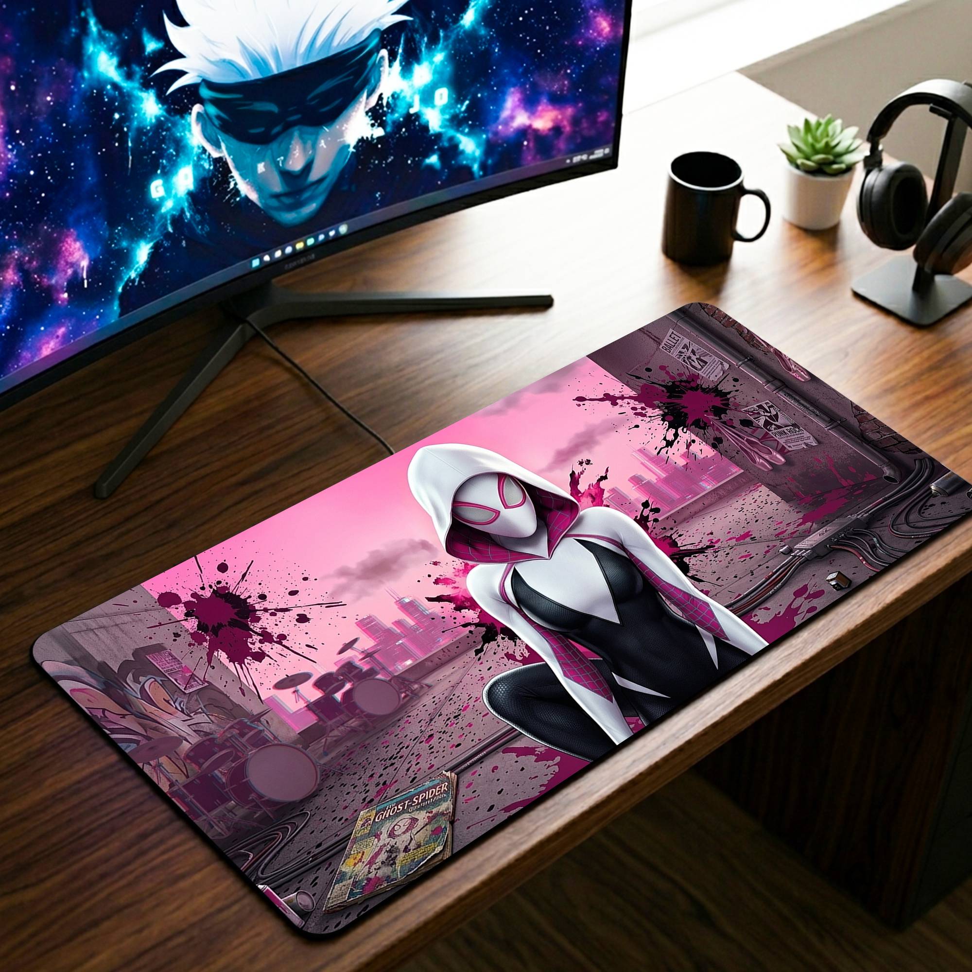 Ghost-Spider Desk Mat - 11 x 23 Inch image