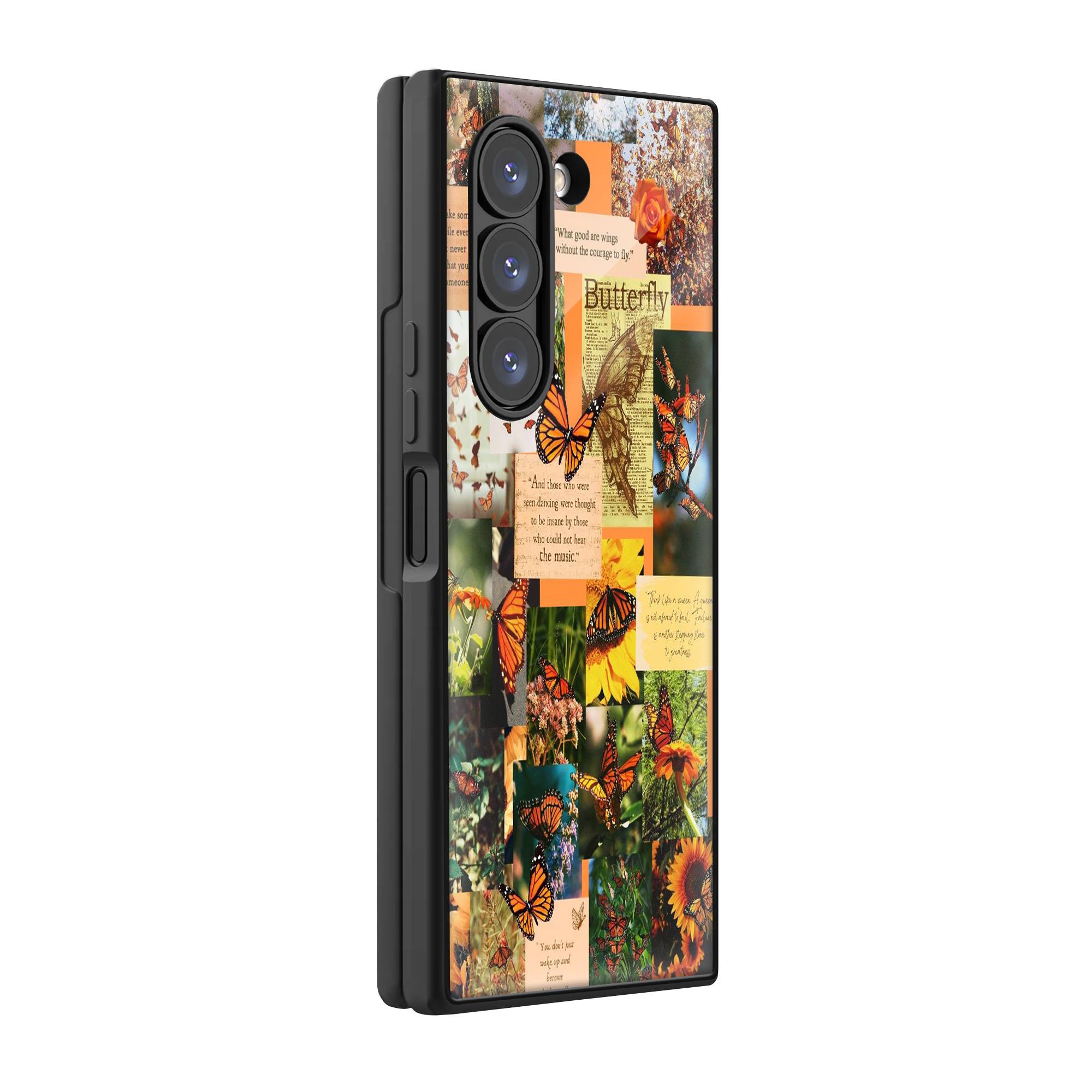 Butterfly Aesthetic Samsung Z Fold Glass Case image 0