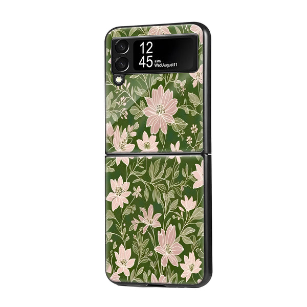 Earthy Blooms Samsung Z Flip Glass Case image 0