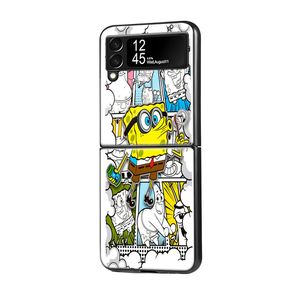 SpongeBob Samsung Z Flip Glass Case image 0