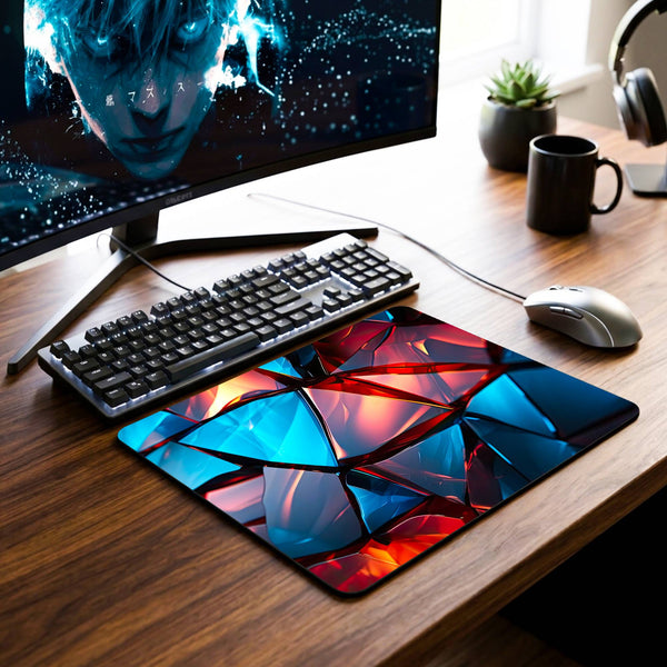 Geometric Glass Desk Mat - 7.5 x 9 Inch image