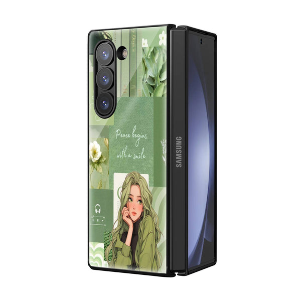 Peace Begins Samsung Z Fold Glass Case image 1