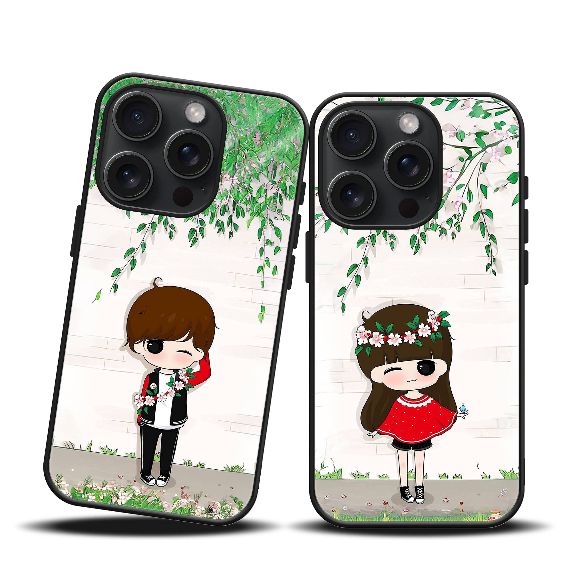 Floral Romance Couple Mobile Case image 0 Main image