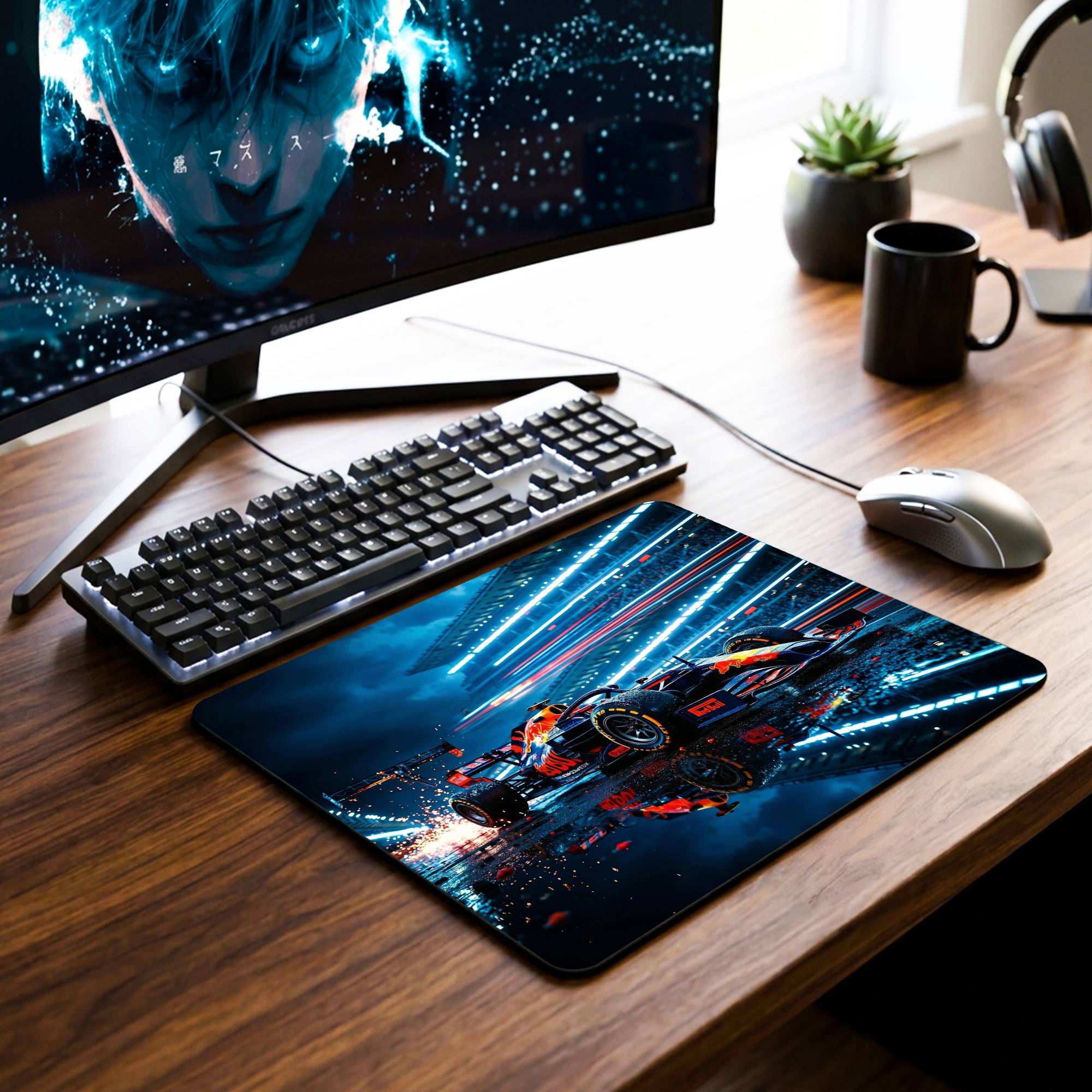 Racing Car Desk Mat - 7.5 x 9 Inch image