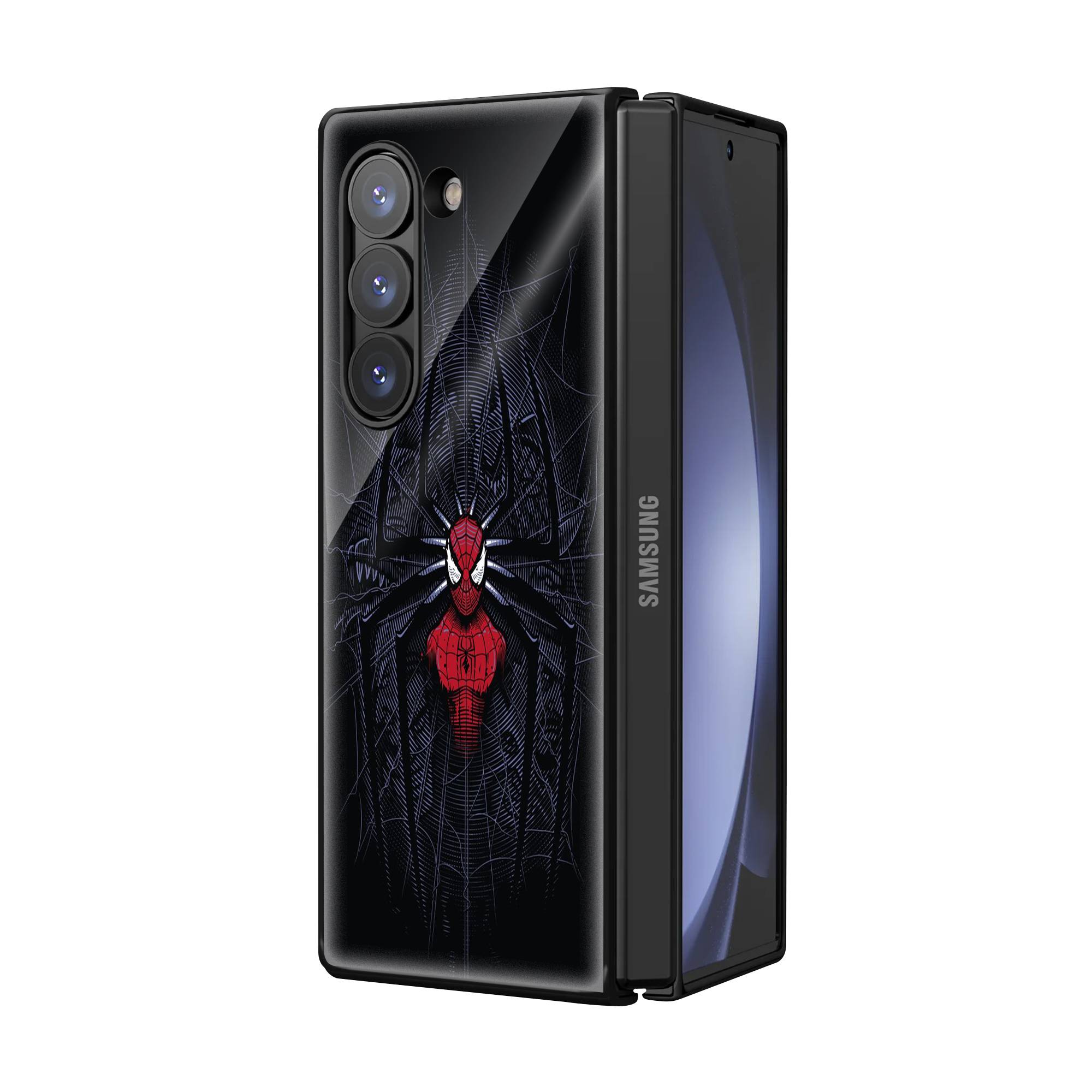 Dark Spider-Man Samsung Z Fold Glass Case Secondary image