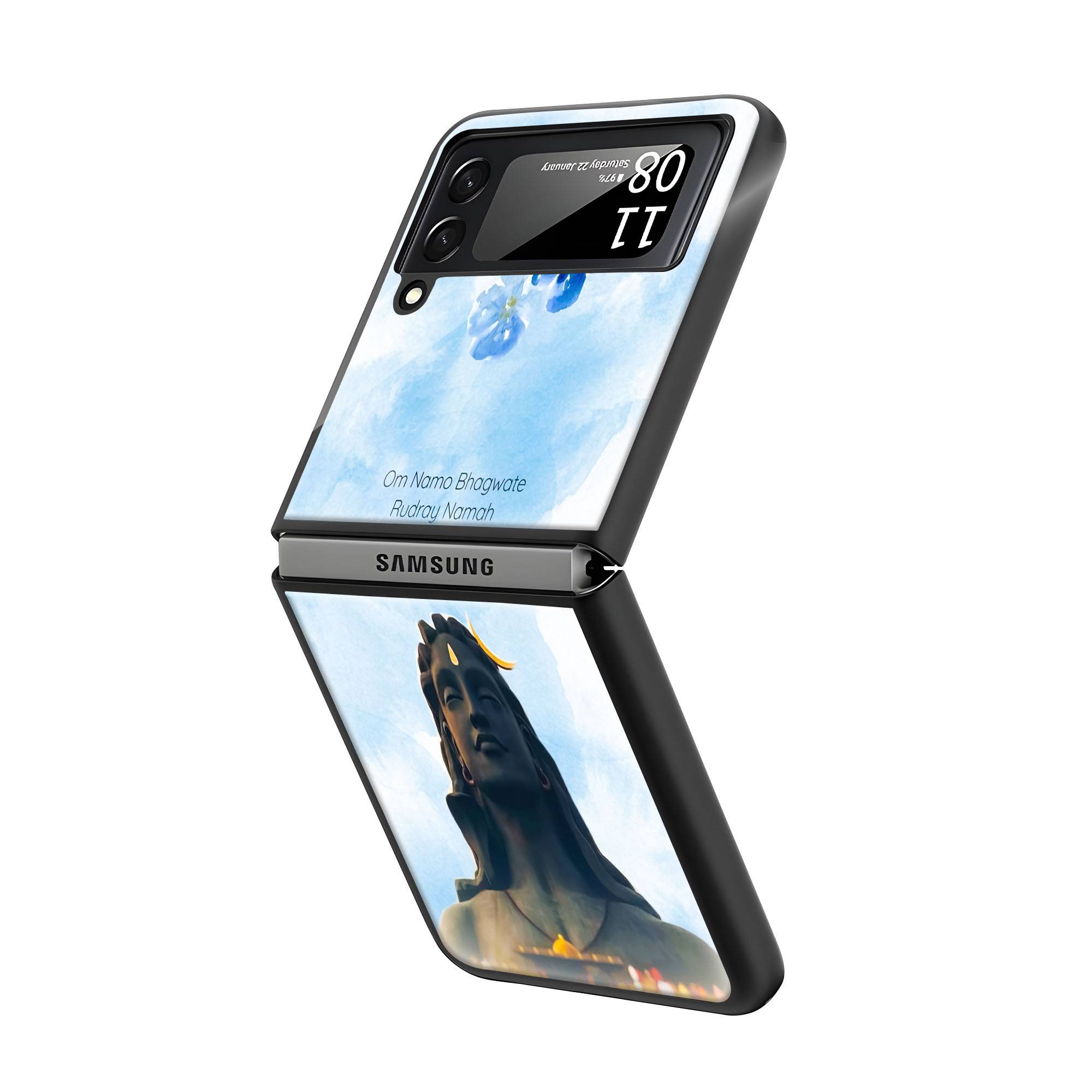 Adiyogi Samsung Z Flip Glass Case image 1