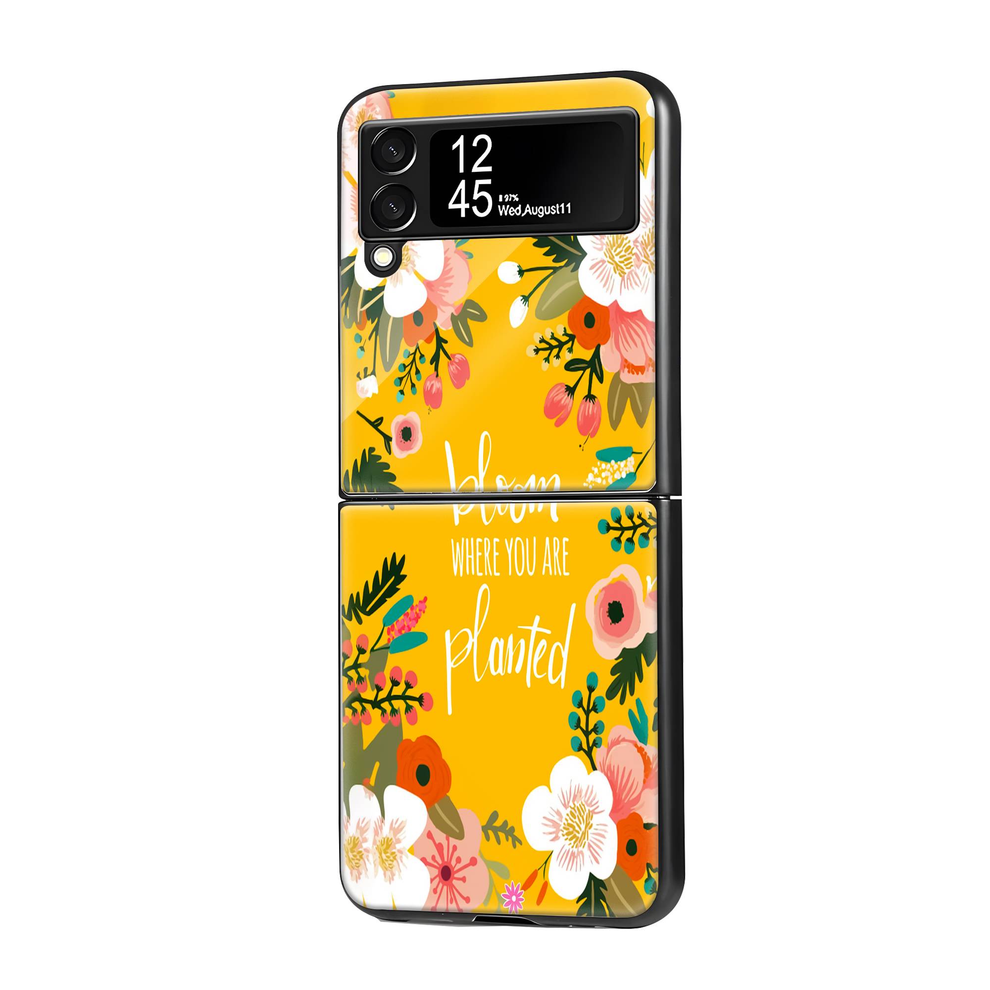Sunshine Garden Samsung Z Flip Glass Case image 0 Main image