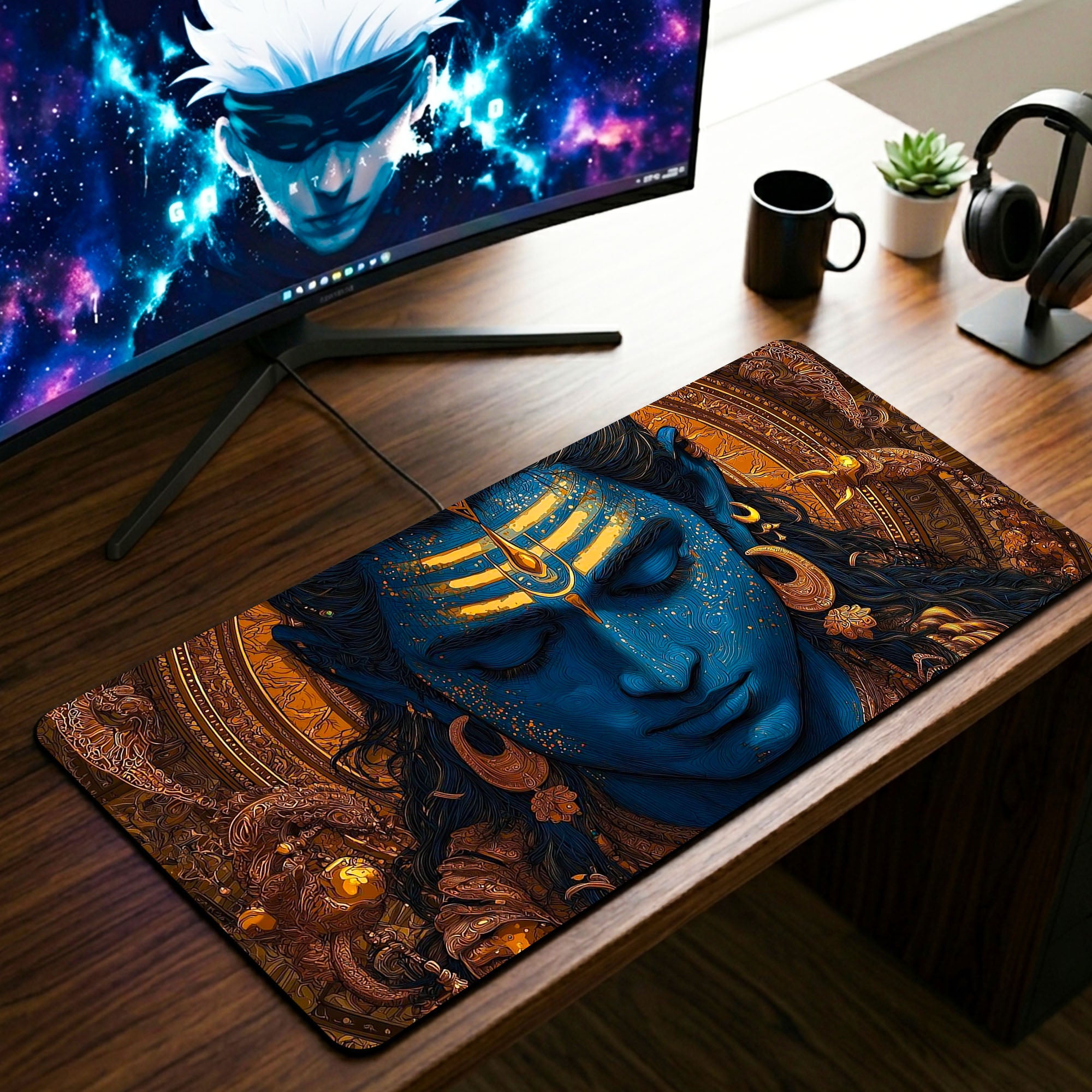 Deep Meditation Desk Mat - 11 x 23 Inch image