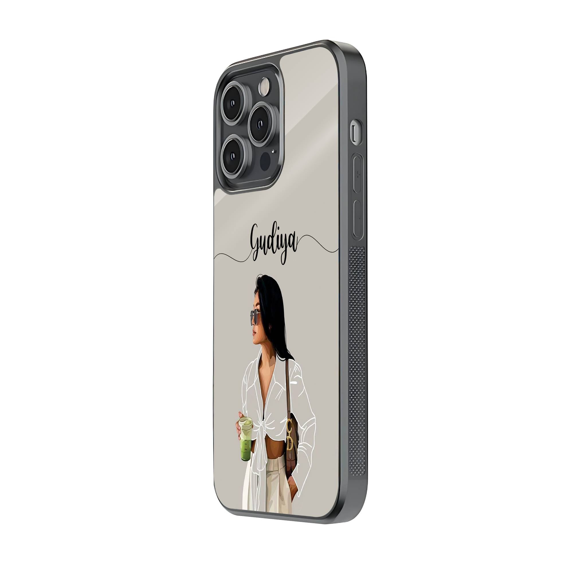 Classy Girl Glass Name Case image 1