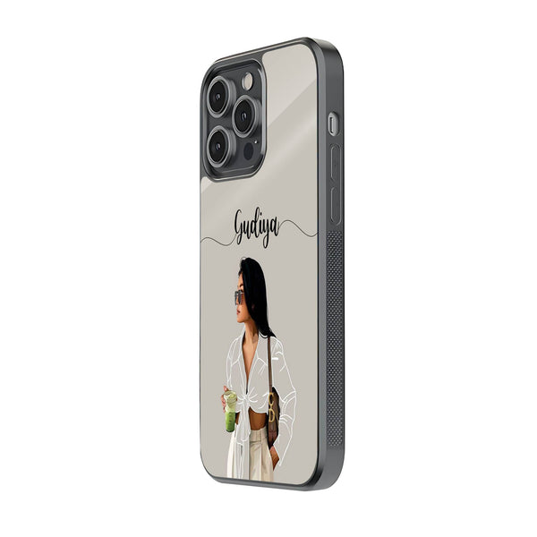 Classy Girl Glass Name Case image 1