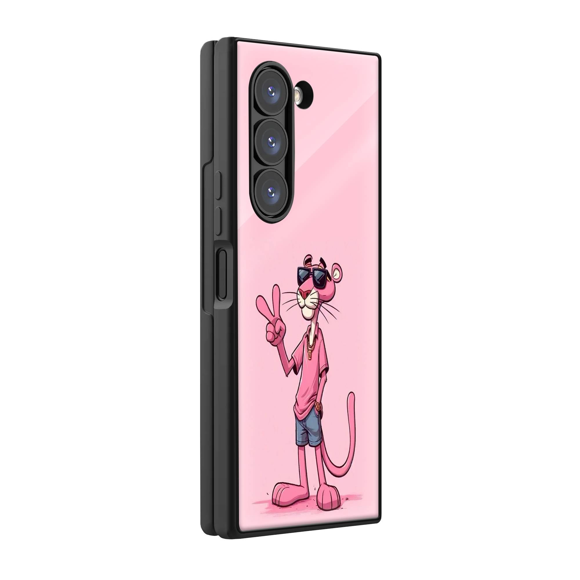 Pink Panther Samsung Z Fold Glass Case image 0 Main image