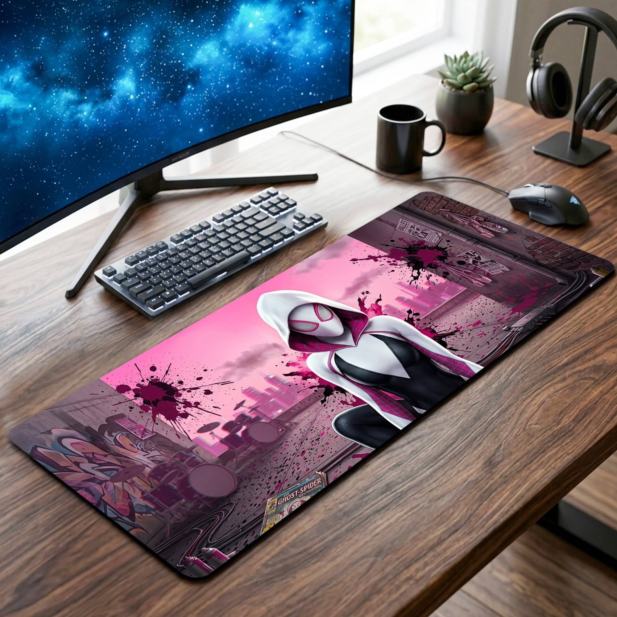 Ghost-Spider Desk Mat - 12 x 32 Inch image