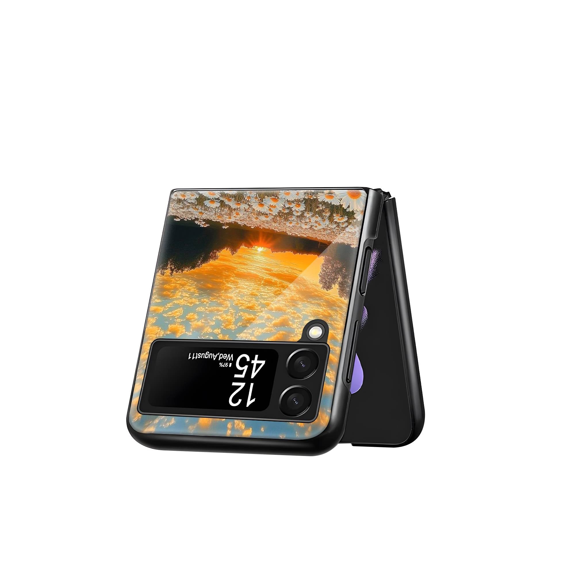 Sunset Feels Samsung Z Flip Glass Case image 2