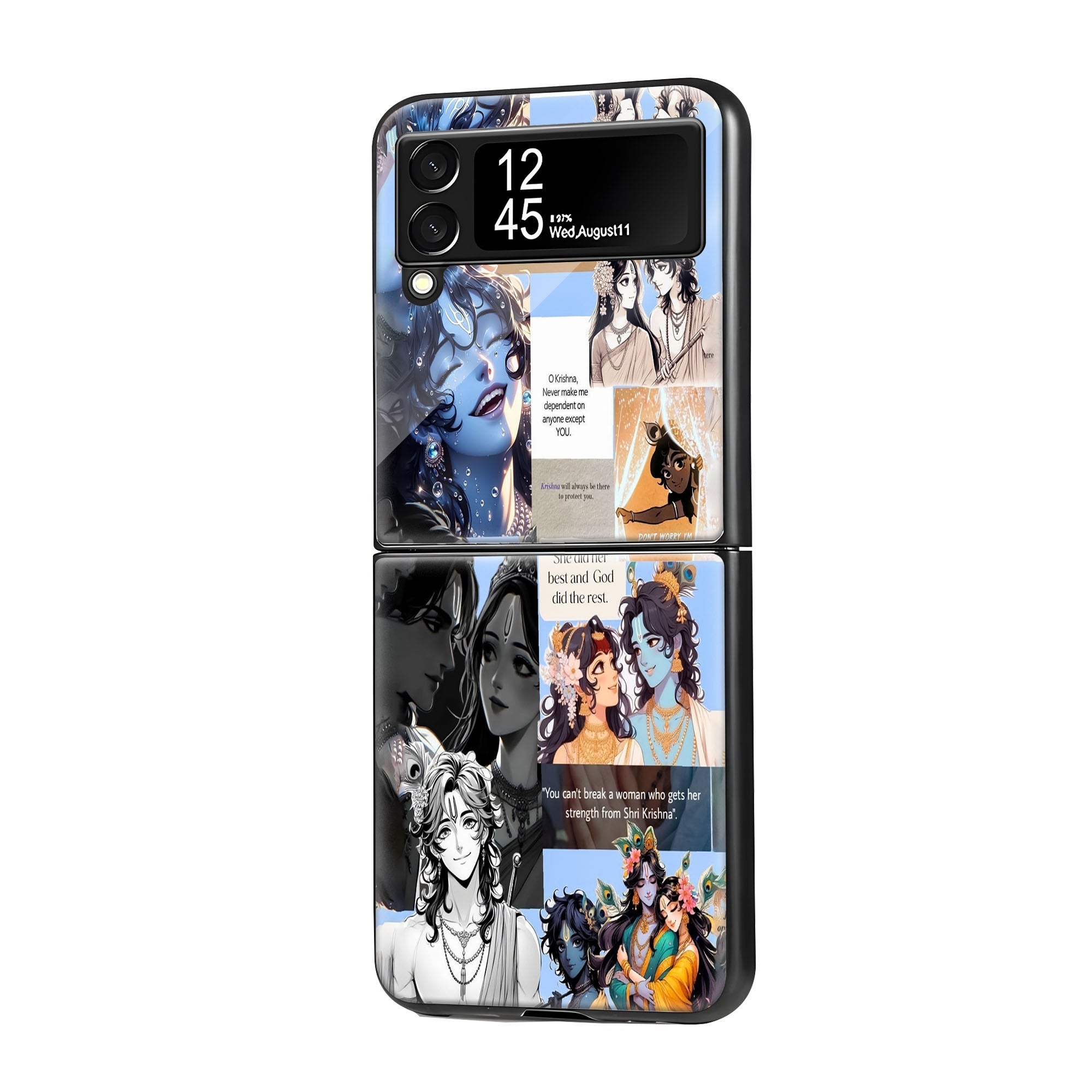 Radhakrishna collage Samsung Z Flip Glass Case image 0