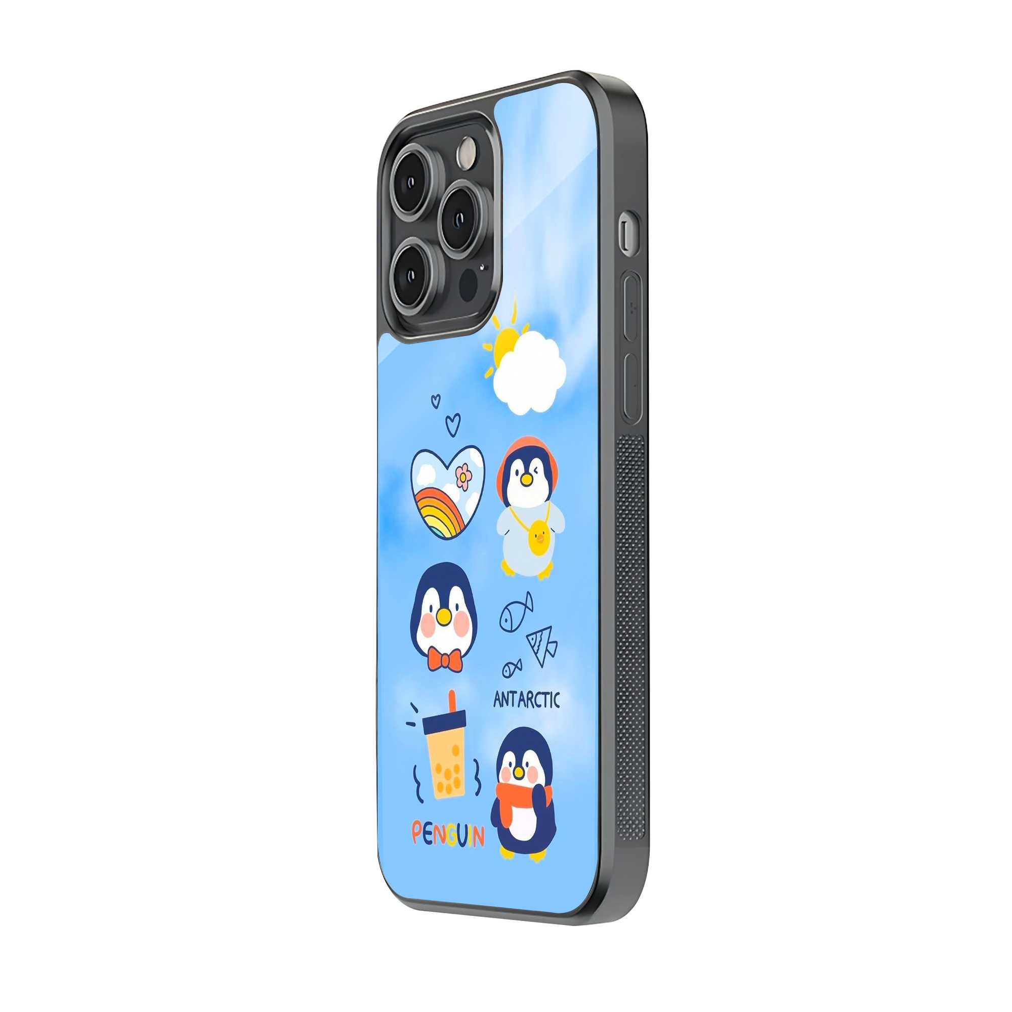 Cartoon Penguin Glass Case Secondary image