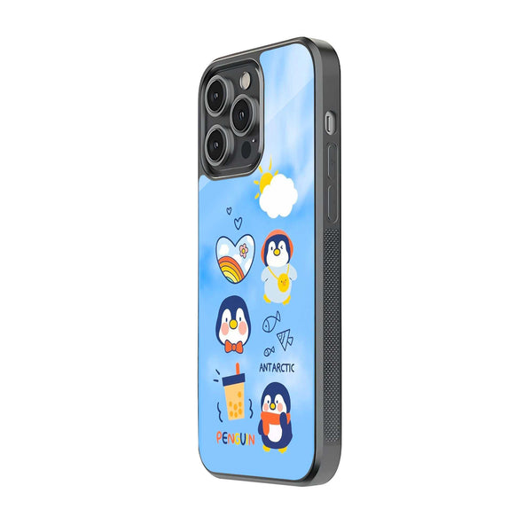 Cartoon Penguin Glass Case image 1