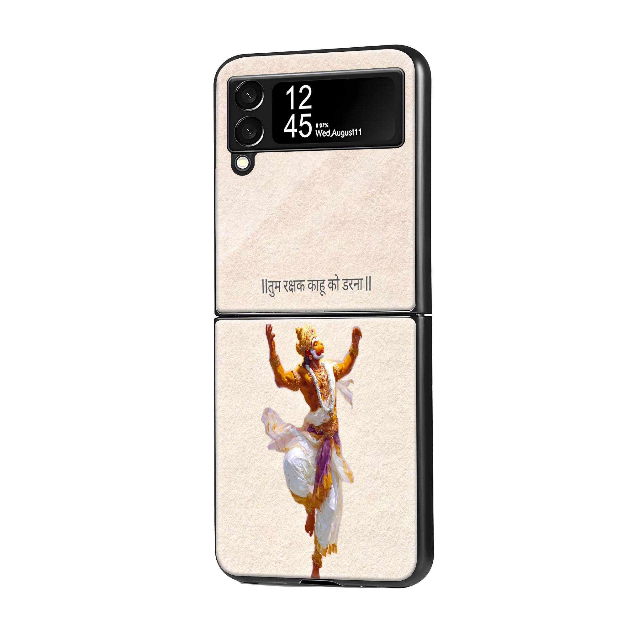 Lord Hanuman Samsung Z Flip Glass Case image 0