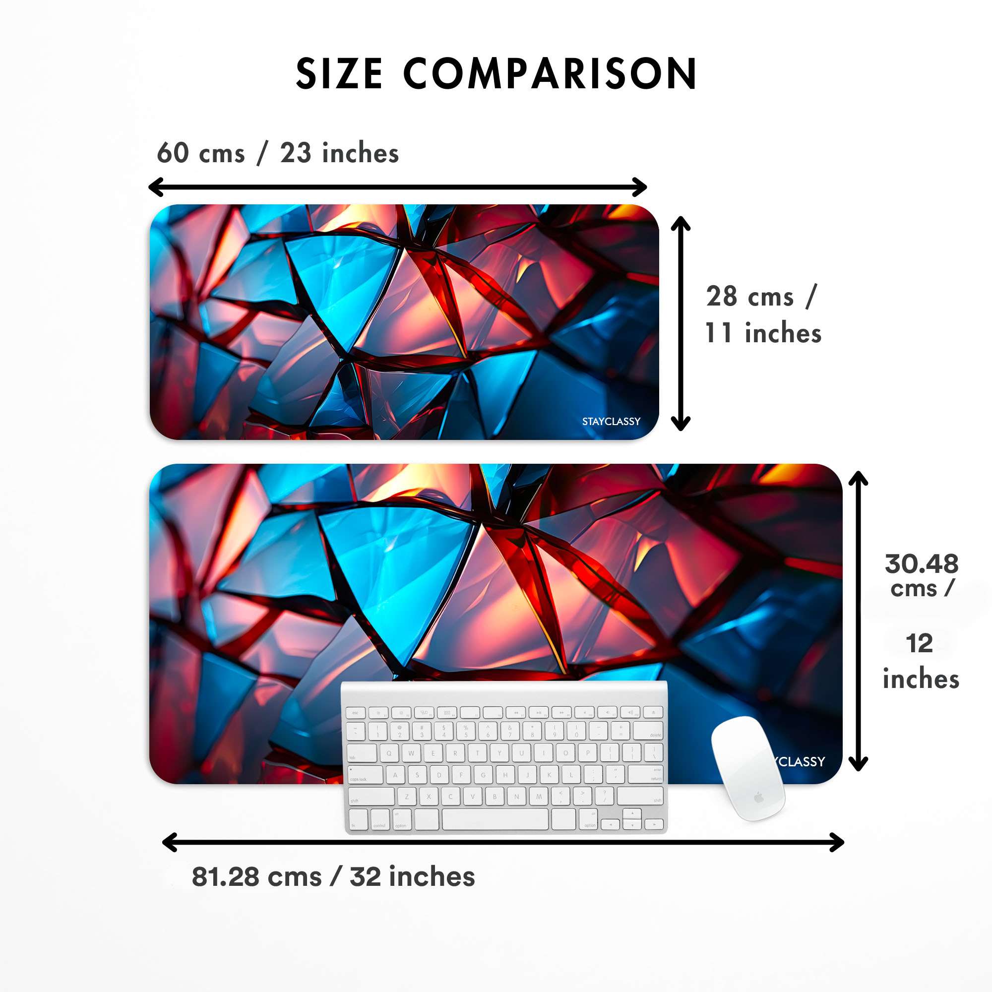 Geometric Glass Desk Mat image 3