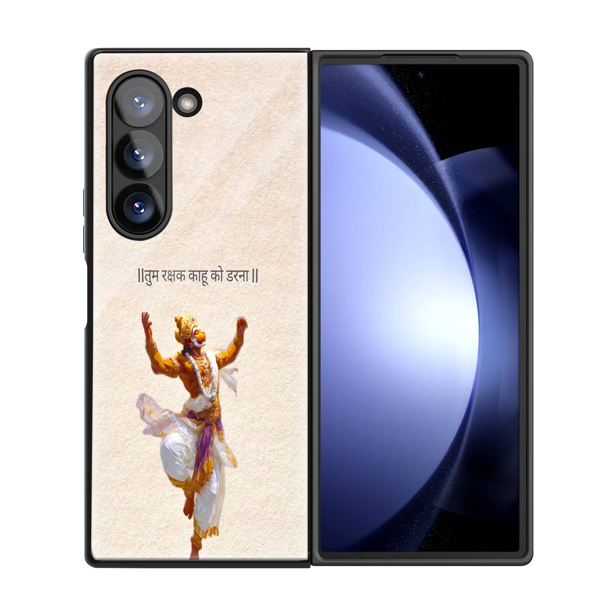 Lord Hanuman Samsung Z Fold Glass Case image 2