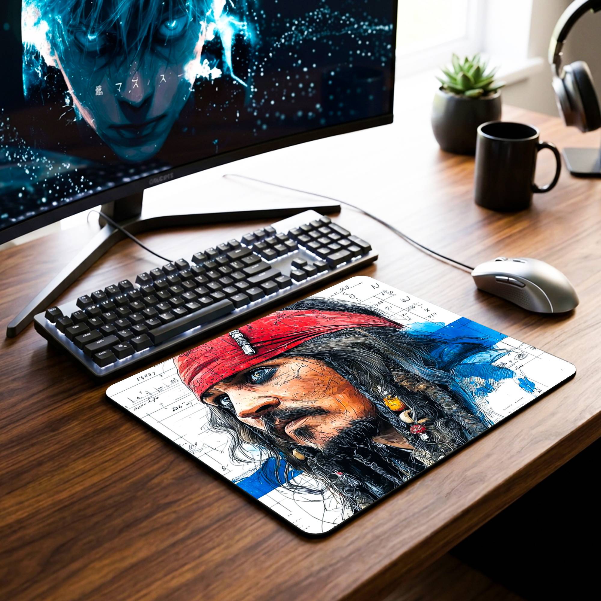 Jack Sparrow Desk Mat - 7.5 x 9 Inch image