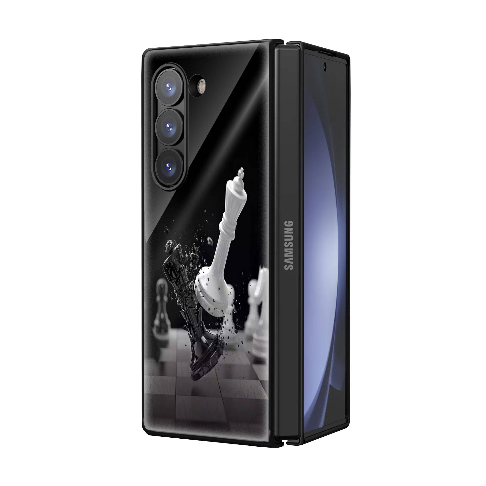 Chess Artistic Samsung Z Fold Glass Case image 1